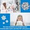 48pcs White Glitter Snowflake for Christmas Embellishment DIY Craft Project Winter Wonderland Supply